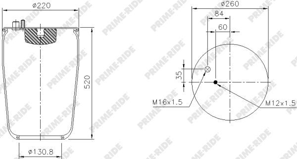 Пневморессора prime-ride - PRIME-RIDE 1R11-804