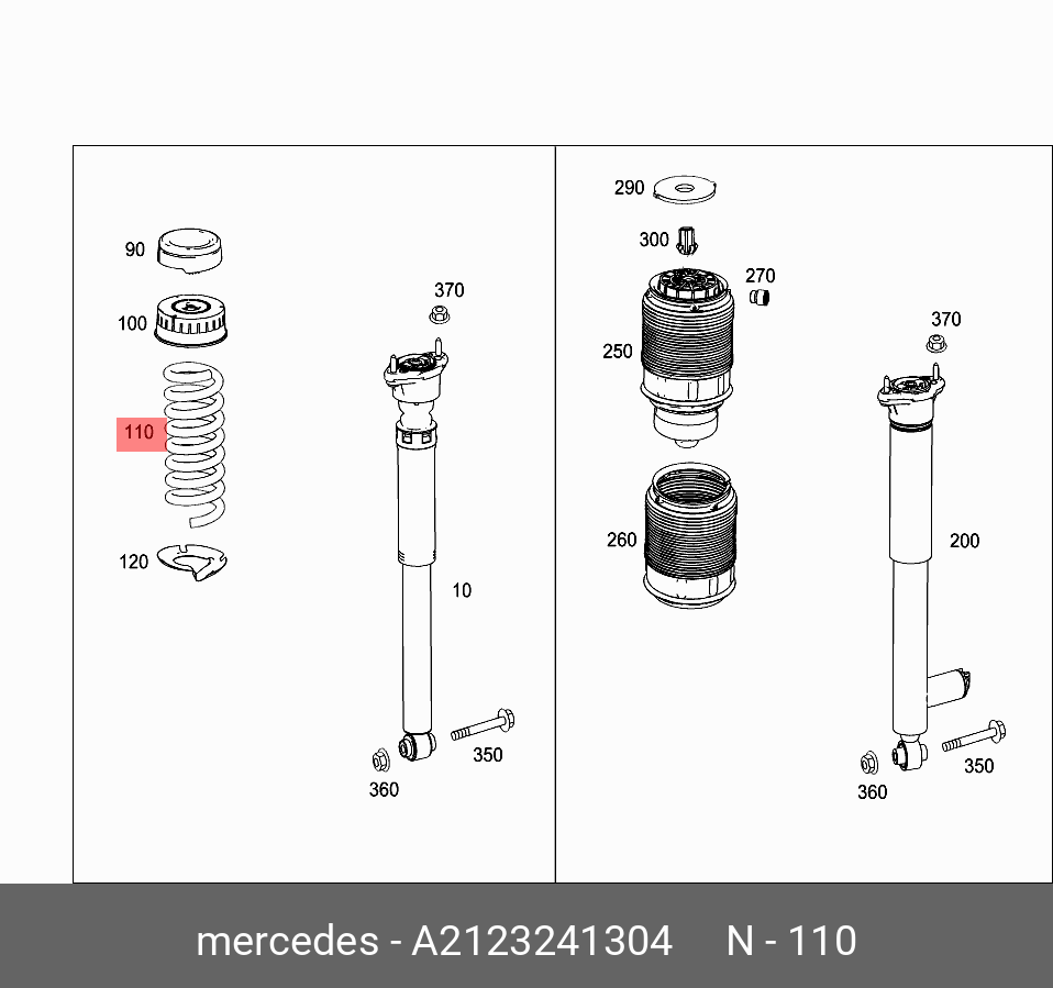 Пружина ходовой части - Mercedes A 212 324 13 04