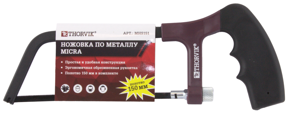 Ножовка по металлу miсra, 150 мм - Thorvik MHS151