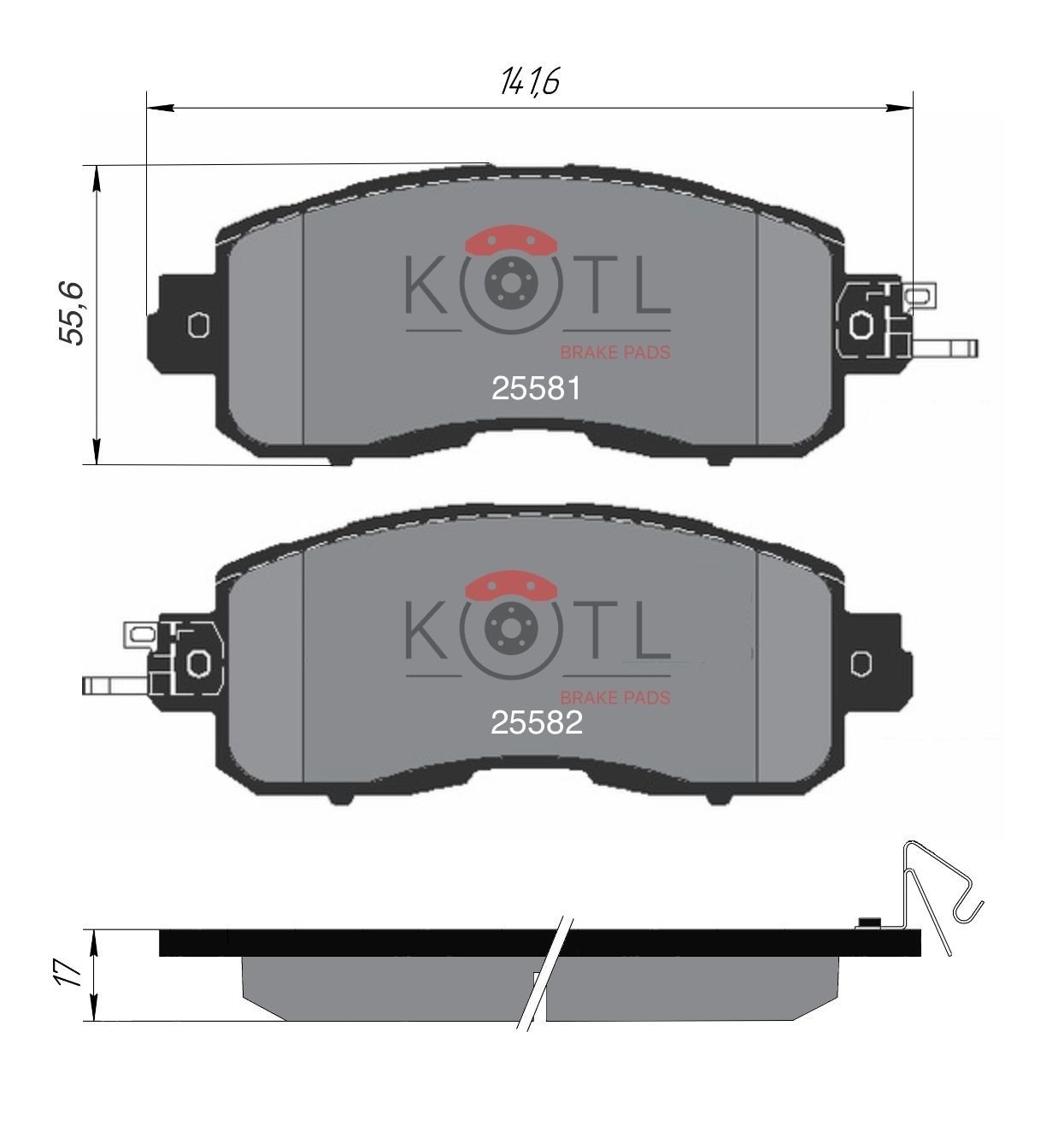 Колодки тормозные | перед | - KoTL 31KT