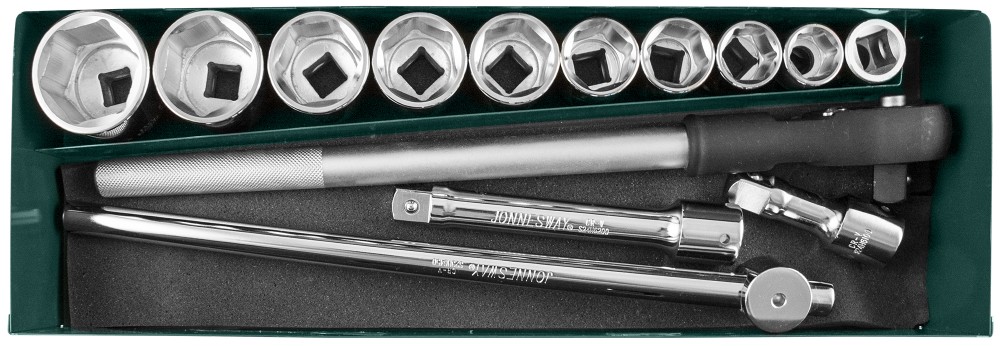 S04h6315sa (s04h6115sa) Набор головок торцевых 3/4dr, 22-50 мм, 15 предметов - JONNESWAY S04H6315SA