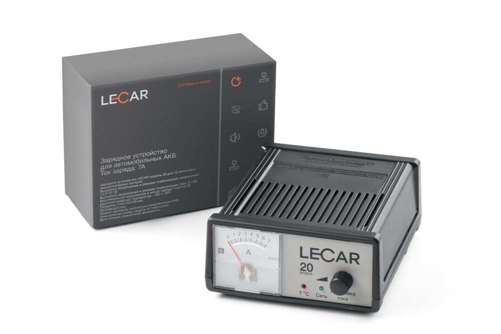 Устройство зарядное lecar 12В 0,4-7a фирм.упак lecar - LECAR LECAR000022006