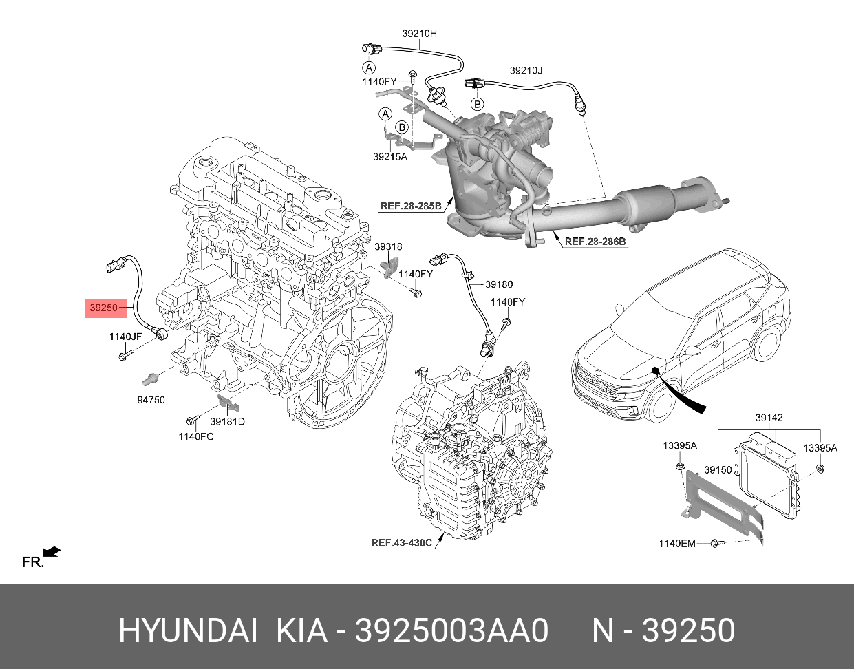 Деталь - Hyundai/Kia 39250-03AA0