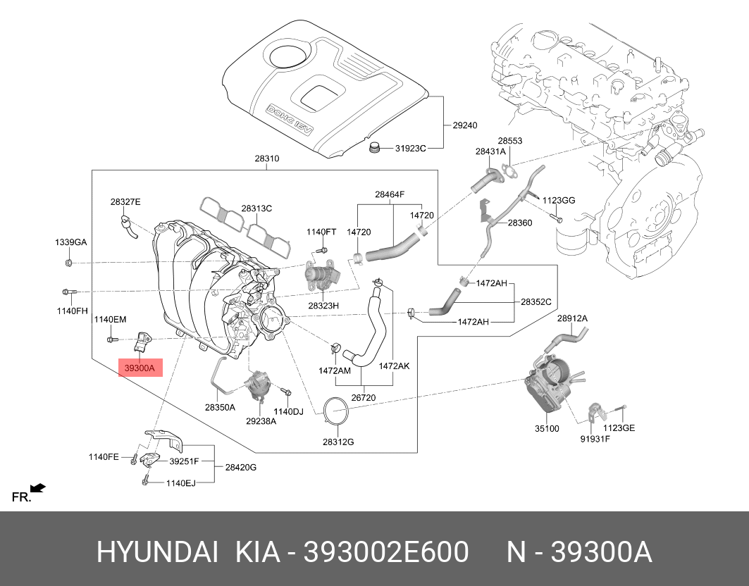 Датчик давления воздуха высотного корректора - Hyundai/Kia 39300-2E600