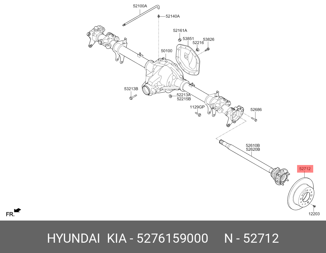 Диск тормозной | зад | - Hyundai/Kia 5276159000