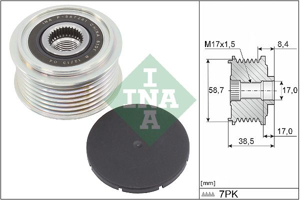 Шкив обгонный генератора - INA 535031810