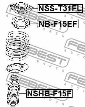 Подшипник опоры переднего амортизатора перед прав лев Febest NB-F15EF 2564₽