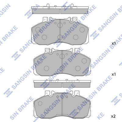 Колодки тормозные передние Sangsin SP1552 5241₽