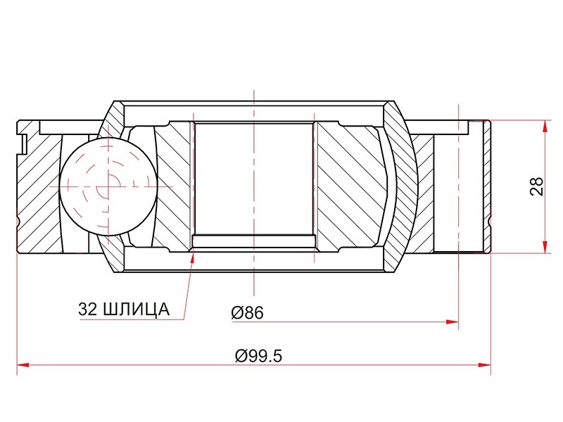 Шрус карданного вала - SAT VW659