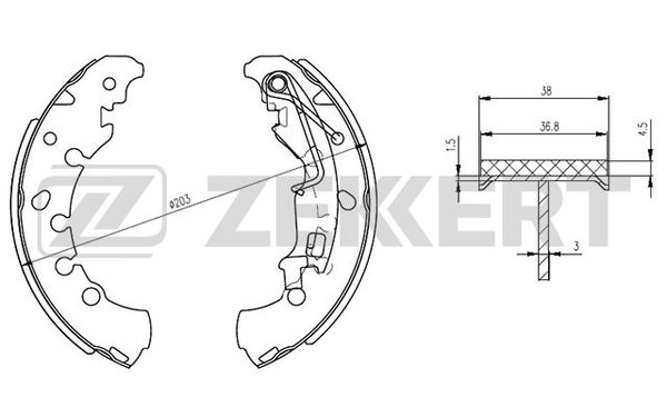Колодки торм бараб задн fiat fiorino 225_ 07- punto 199_ 12- opel adam 12- corsa d 06- peugeot 605 90- bipper 08- Zekkert BK-4302 Лянча Фиат Опель Пежо Ситроен 2136₽