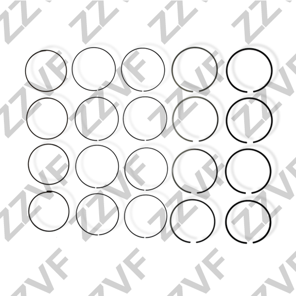 Кольца поршневые (комплект НА 1 цилиндр) mitsubishi colt (04-12), lancer (07-14) - ZZVF GRA2165