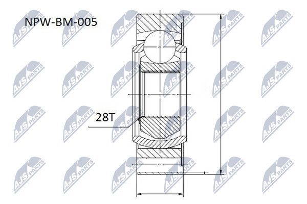 Шрус приводного вала - NTY NPW-BM-005