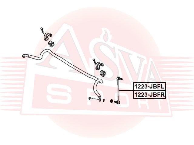 Тяга стабилизатора передняя правая | перед прав | Asva                1223-JBFR