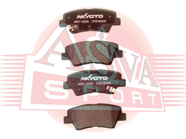 Колодки тормозные дисковые задние - Akyoto AKD-12205