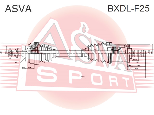 Привод левый | перед лев | - Asva BXDL-F25