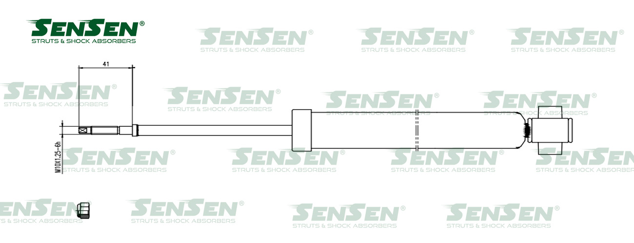 Амортизатор задний hyundai ix35 (4wd) | зад лев | - SENSEN 32130299