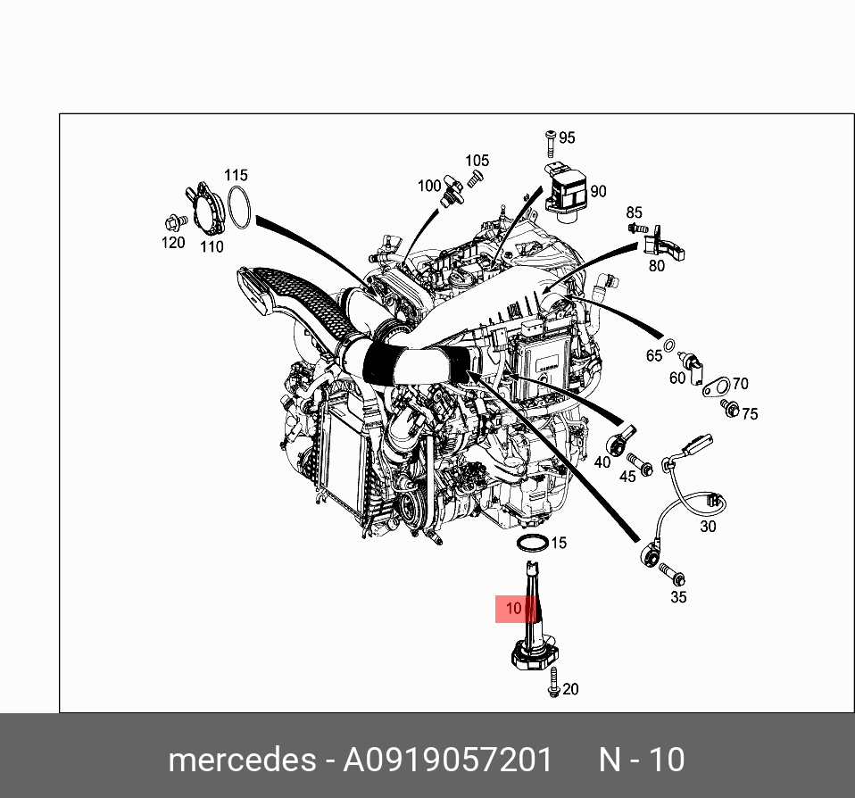 Датчик уровня масла - Mercedes A0919057201