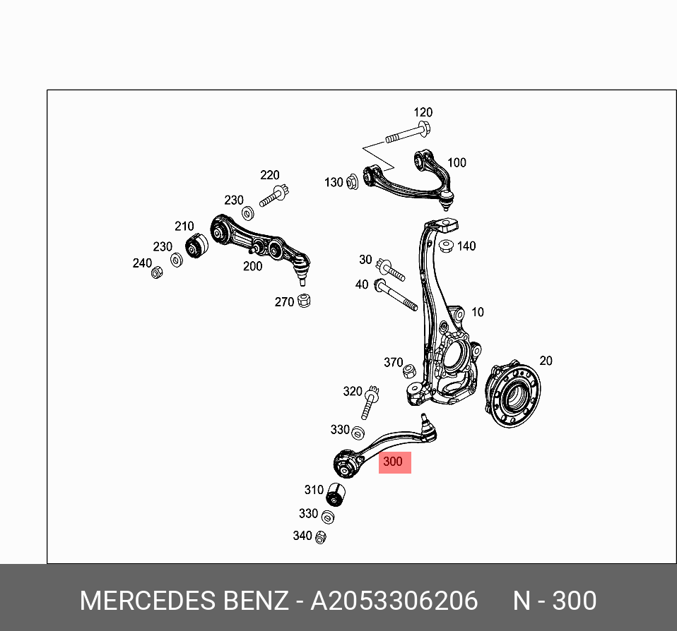 Рычаг подвески - Mercedes A2053306206