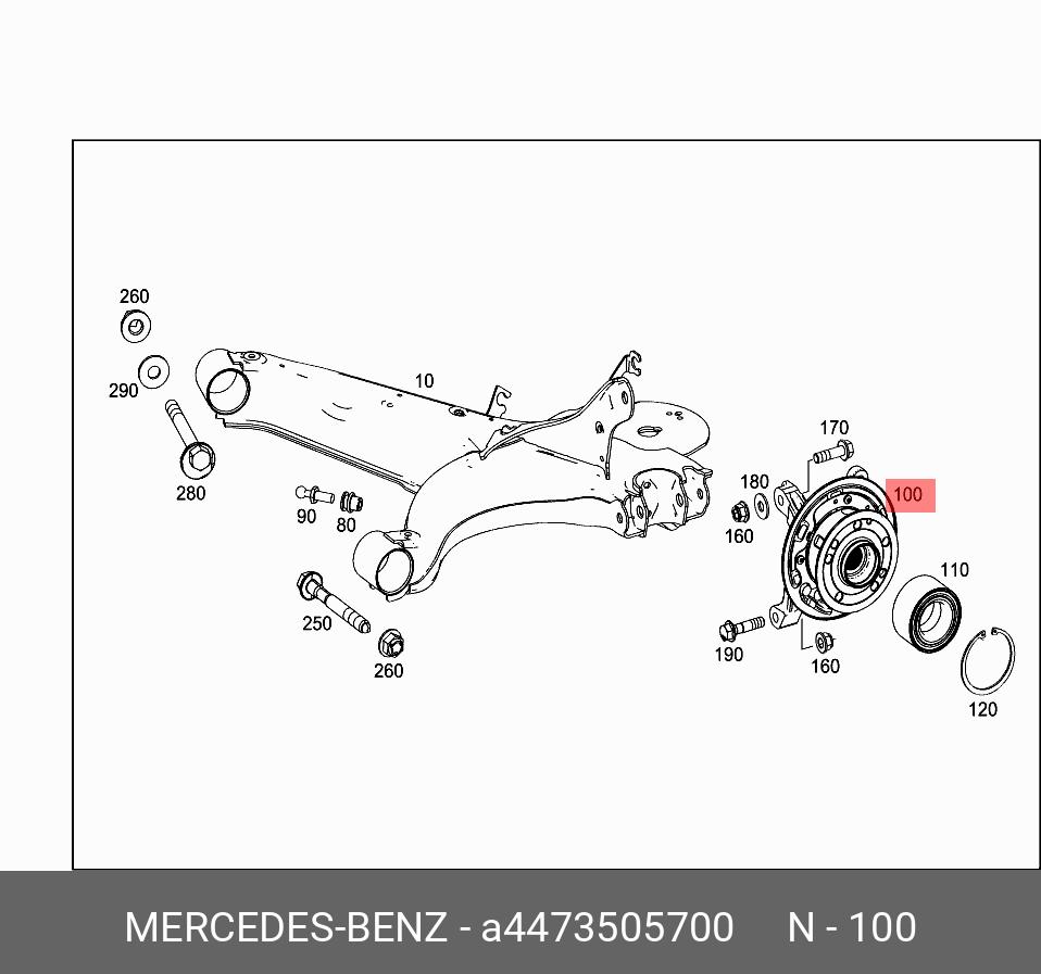 Ступица колеса - Mercedes A4473505700