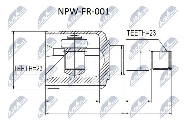 Шрус внутренний NTY                NPW-FR-001