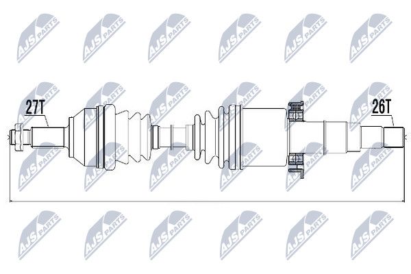 NTY полуось | перед прав | - NTY NPW-JG-001