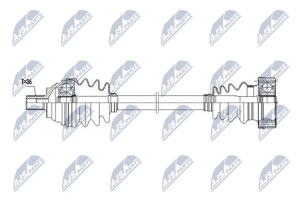 NTY полуось | перед лев | - NTY NPW-VW-067