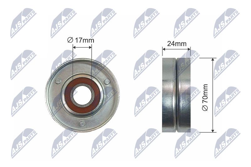 NTY ролик ручейкового ремня - NTY RNK-VW-007