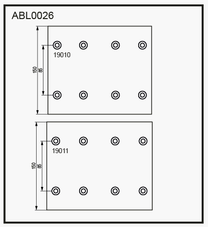 Накладки тормозные,комплект STD / WVA (19010/19011) HCV - Allied Nippon ABL0026