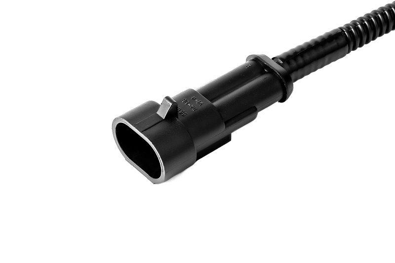 Разъем 2-х контактный штыревой, с проводами L250mm, - CarGen AX3622