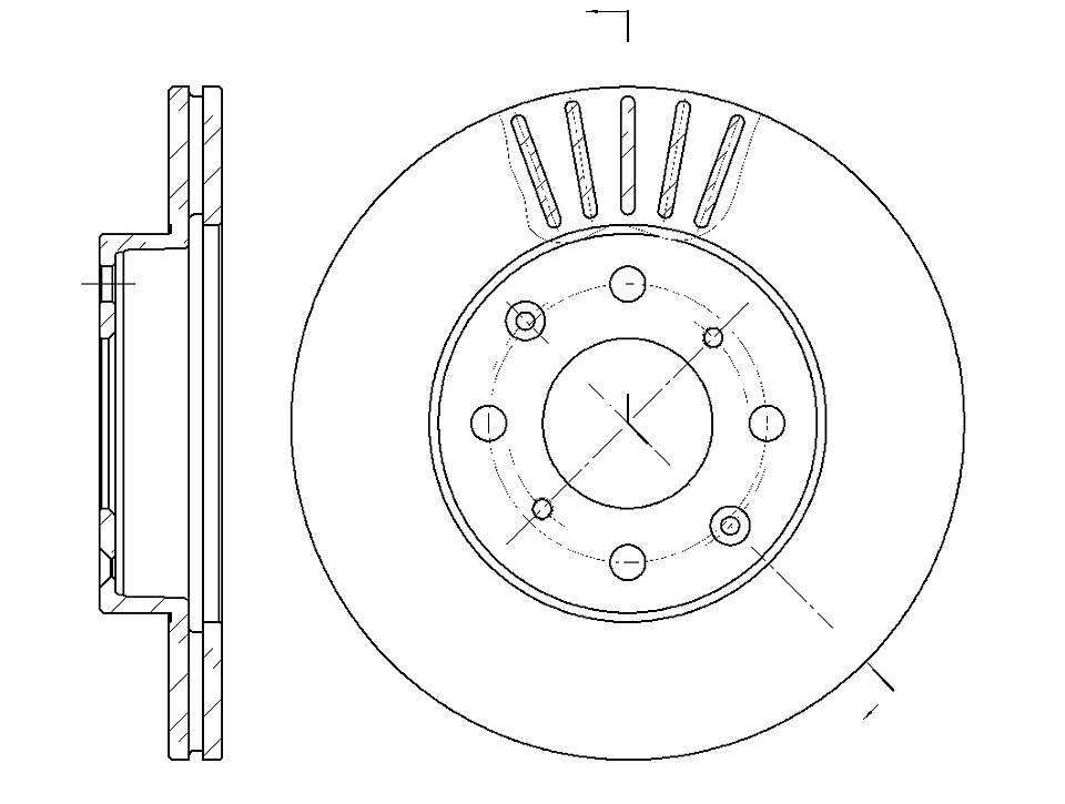Диск тормозной вентилируемый g-brake  gr-02003 - G-brake GR02003