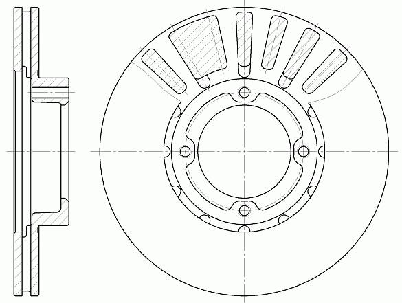 Диск тормозной вентилируемый g-brake  gr-02701 - G-brake GR02701