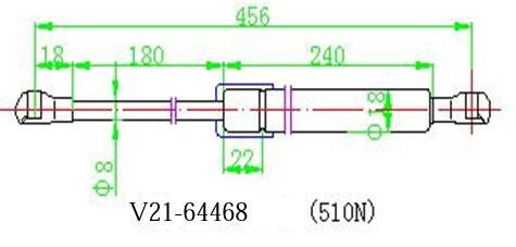 Амортизатор багажника jett  v21-64468 - JETT V2164468