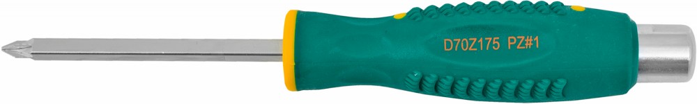 D70z175 отвертка стержневая pozidriv® , ударная, силовая под ключ, PZ1 - JONNESWAY D70Z175