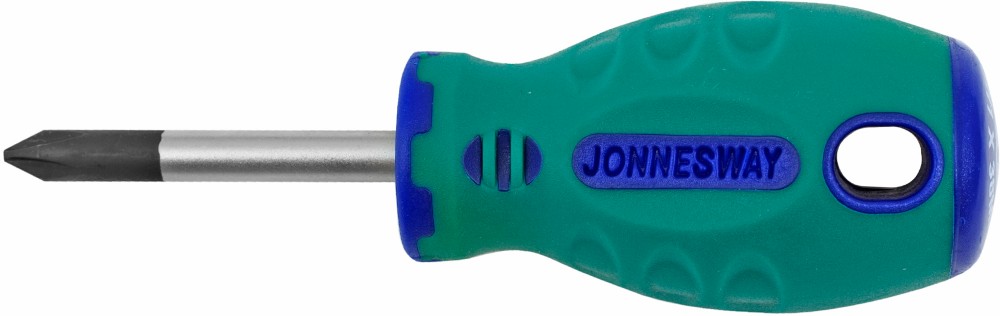 D71p138 отвертка стержневая крестовая anti-slip grip, ph1x38 ММ - JONNESWAY D71P138