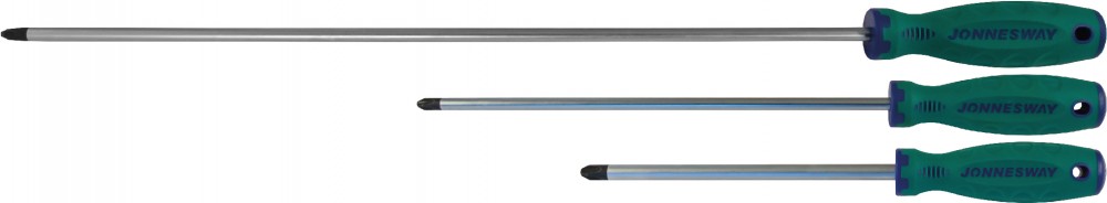D71p2250 отвертка стержневая крестовая anti-slip grip, ph2x250 ММ - JONNESWAY D71P2250