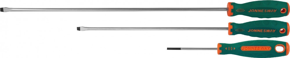 D71s250 отвертка стержневая шлицевая anti-slip grip, sl2.4х50 ММ - JONNESWAY D71S250