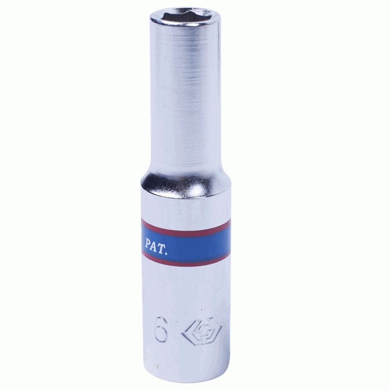 Головка торцевая глубокая шестигранная 1/4 06 мм в - King Tony 223506M