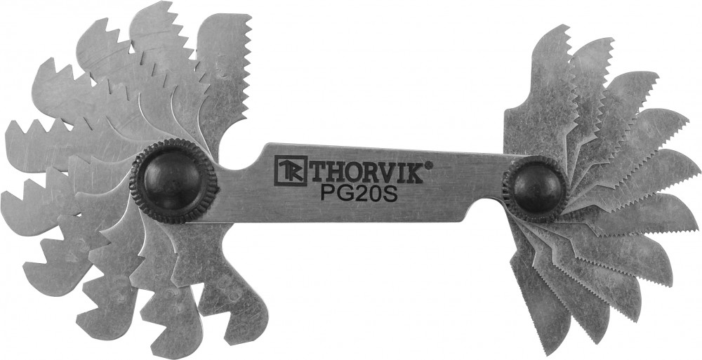 Набор резьбовых шаблонов для наружных резьб, 20 предметов - Thorvik PG20S