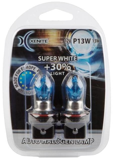 Лампы галоген xenite p13w (pg18.5d-1) super white (блистер 2 ШТ) - XENITE 1007070