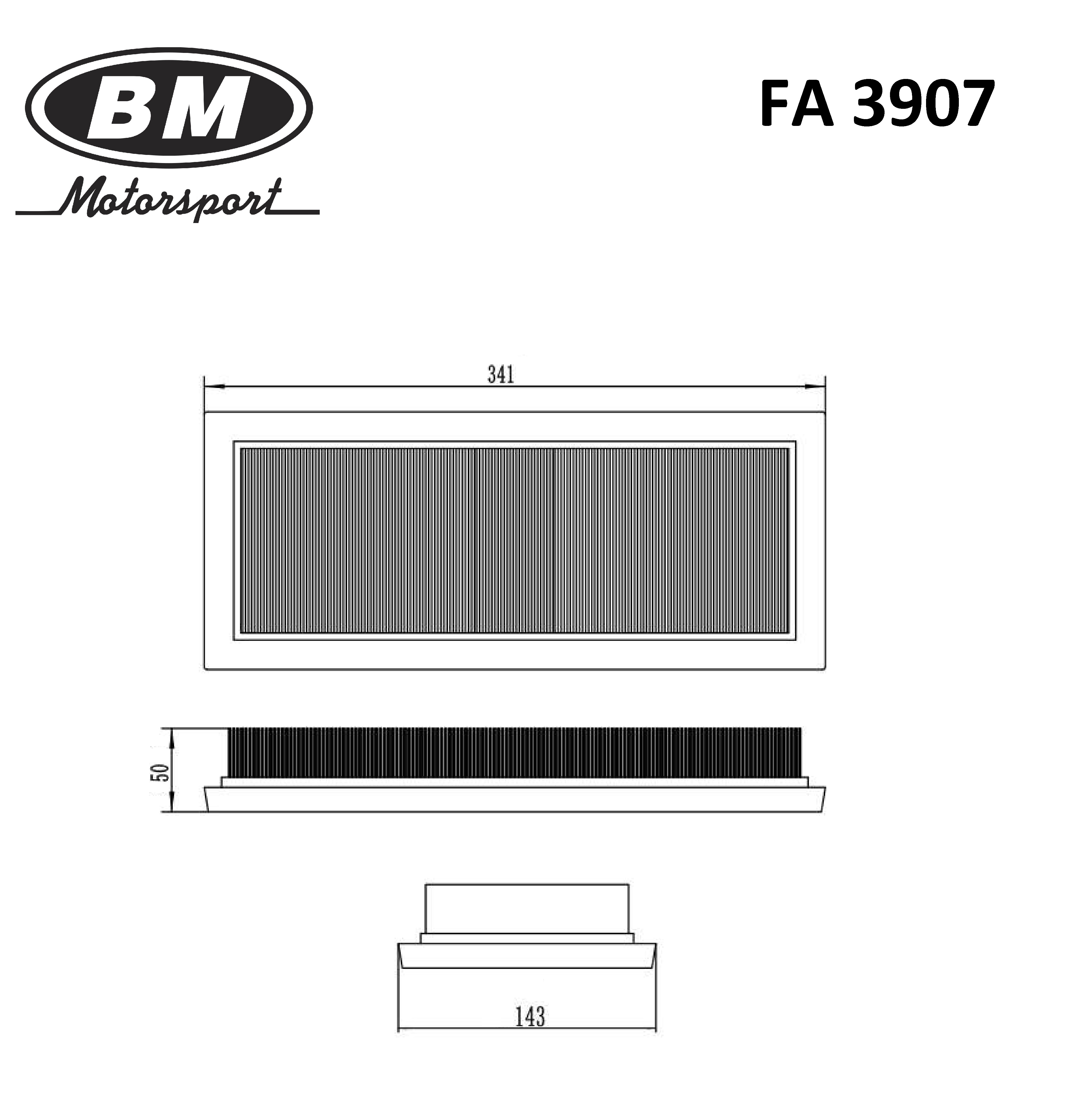Фильтр воздушный mondeo III - BМ-Motorsport FA3907