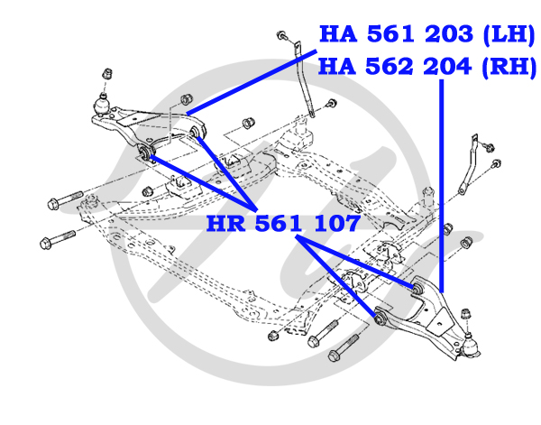 Рычаг передней подвески нижний правый - Hanse HA562204