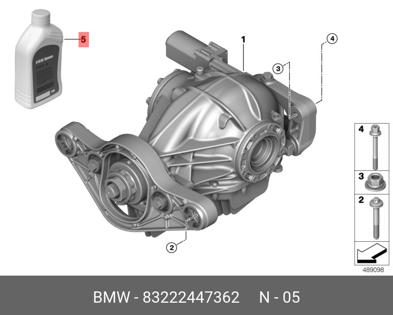 75w-80 Hypoid Axle Oil G4, gl-5, 0,5л (синт. транс. масло) - BMW 83 22 2 447 362