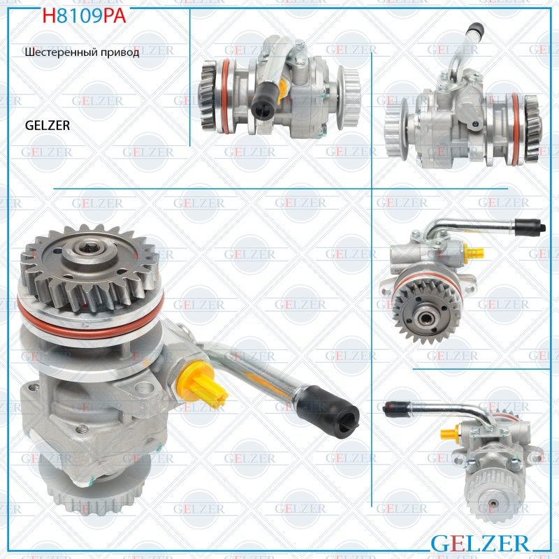 Насос гидроусилителя руля VW Multivan 2003, VW Touareg 2003-, VW Transporter T5 2003- (Аналог) - GELZER H8109PA
