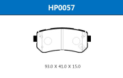 Колодки тормозные дисковые задние hyundai tucson 16-/kia sportage 15- | перед | - HSB HP0057