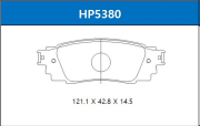 Колодки тормозные toyota camry 17- задн. - HSB HP5380