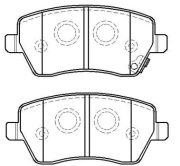 Колодки тормозные дисковые передние nissan micra IV 10-, suzuki splash 08-, swift III 05- - HSB HP9747