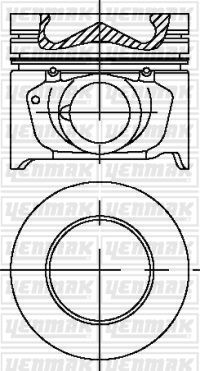 Поршень ДВС с кольцами alfa. fiat. opel 2.0jtdm 16V =83 1.5x1.5x2 std 08> - YENMAK 3104200000