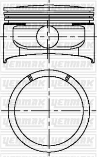 Поршень ДВС с кольцами Opel Omega/Vectra 2.2i 16V y2.2xe/z2.2xe =86 1.2x1.5x2.5 std 99> - YENMAK 3104228000