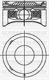 Поршень ДВС с кольцами opel antara 2.4i 16V z24xe =87.5 1.2x1.5x2.5 std 07> - YENMAK 3104232000