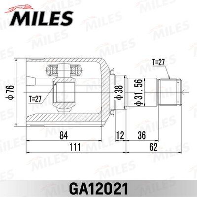 Шрус MB e-class 212/s-class 221 4 matic 2004-2013 внут.прав. - Miles GA12021